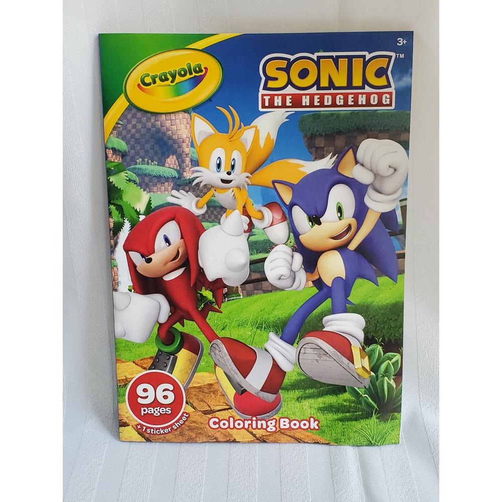 Sonic the Hedgehog Crayola Coloring Book-Knuckles/Tails/Shadow/Collector/SEGA/US